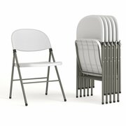 Flash Furniture White Plastic Folding Chair 6-DAD-YCD-70-WH-GG
